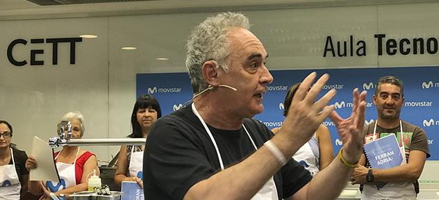 Ferran Adrià vuelve a los fogones después de 7 años y lo hace en el Campus CETT-UB